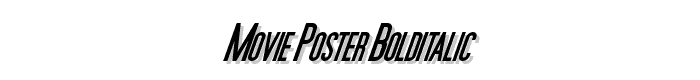 Movie Poster BoldItalic font